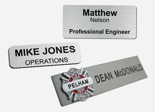Engraved Metallic Name Tags
