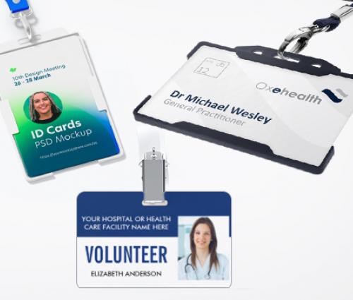 Custom Id Badge With Name Tags And Photo, Personalize Identification PVC  Card For Company Or Hospital