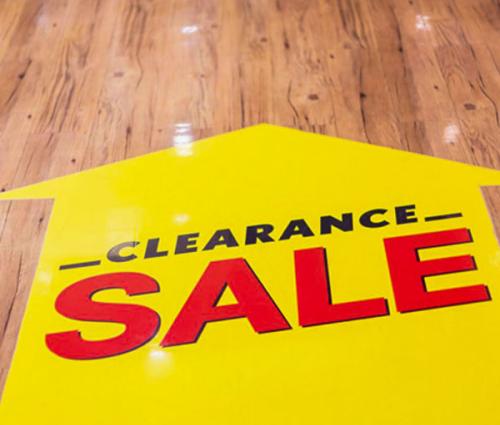 Clearance Sale Floor Stickers and Decal Printing Services In Central Florida