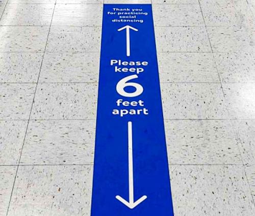 Distance Apart Safety Floor Graphics and Decal Printing In Central Florida