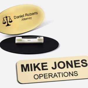 Engraved Plastic Name Tags & Badges